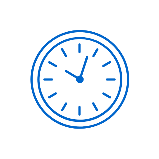 icon of blue clock
