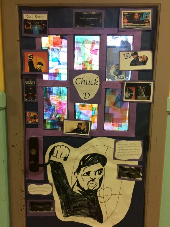 Student artwork of Chuck D