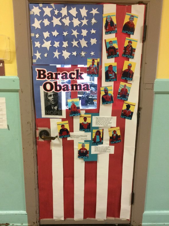 Student artwork of Barack Obama