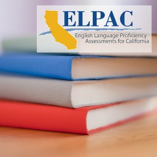 Books and ELPAC English Test logo
