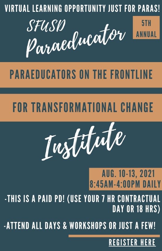 Paraeducator Institute Flyer