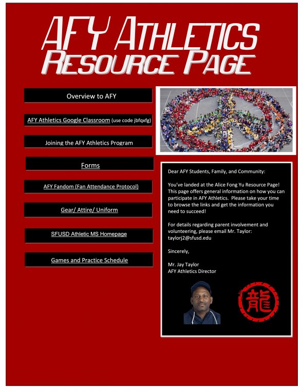 AFY Athletic Resources