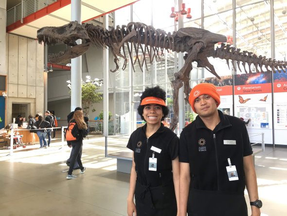 Two student interns working at Academy of Sciences.
