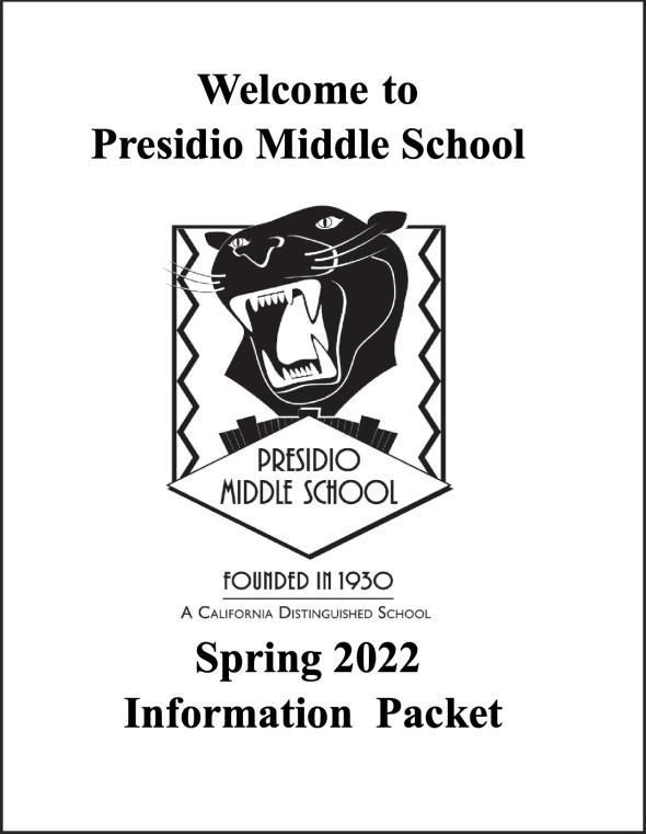 Presidio Welcome Packet