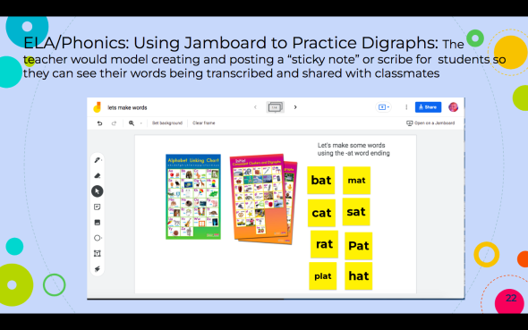 screenshot of teacher example