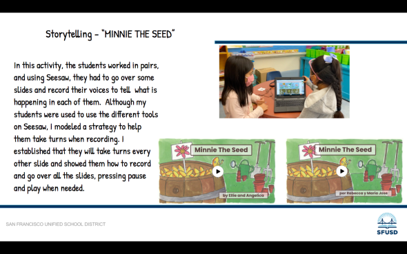 Students collaborating over Seesaw 