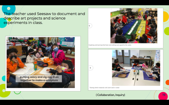 Students collaborating in the class