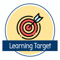 Bullseye with arrow in the center and the text: Learning Target