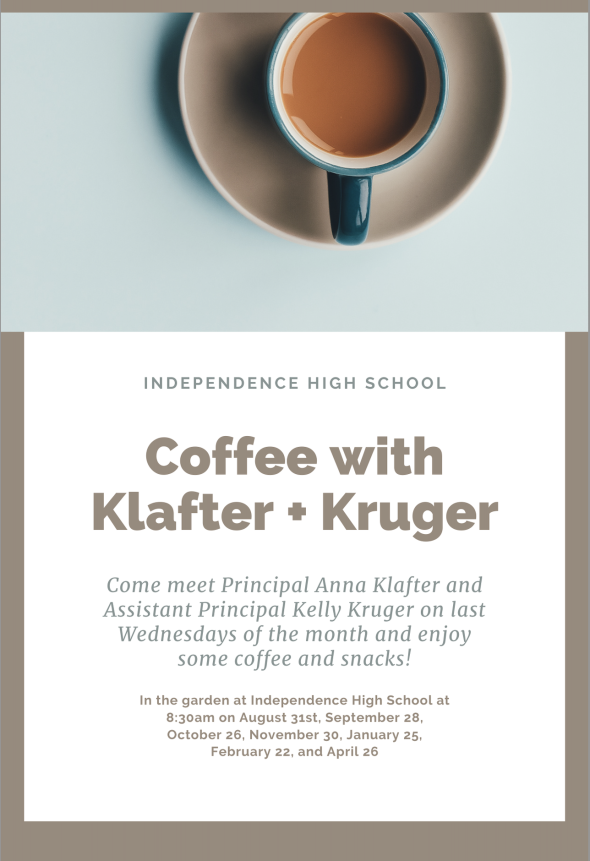 Coffee with Klafter and Kruger flyer