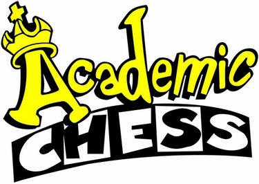 "Academic" in yellow font above, "Chess" in black and white font below