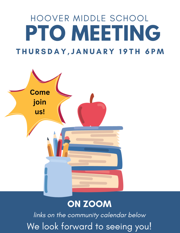 PTO Meeting on January 19 at 6 PM