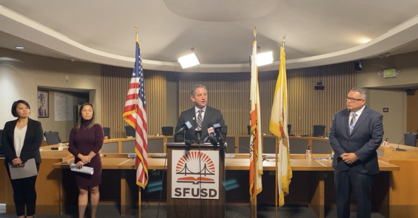 SFUSD Superintendent Dr. Matt Wayne delivers remarks on EMPowerSF on Nov. 7, 2022