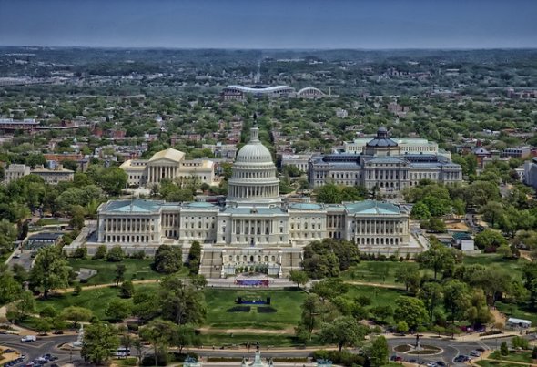 aerial view of capitol
