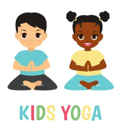 two animation students in yoga seated position.