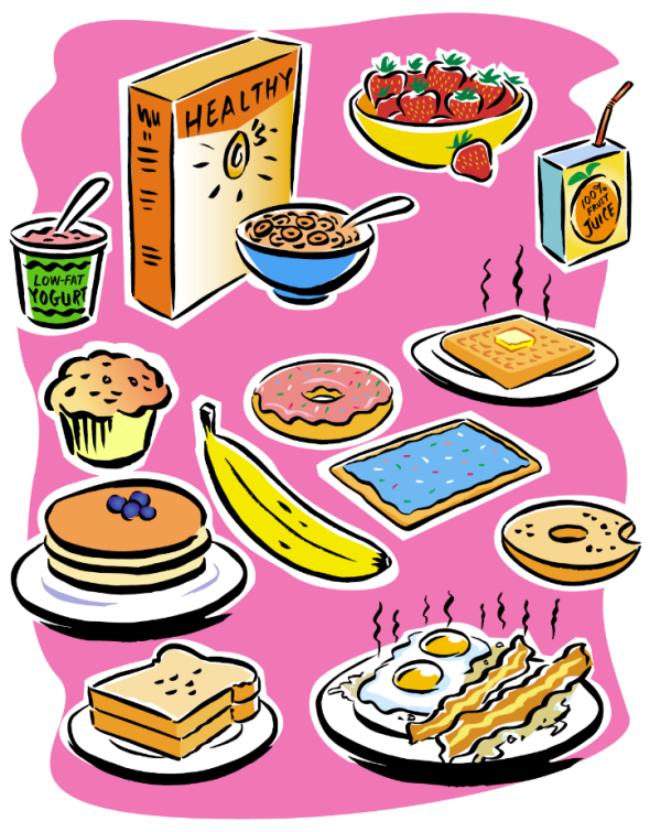 Illustration of various foods