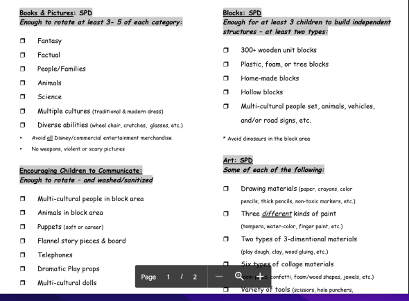 classroom materials list