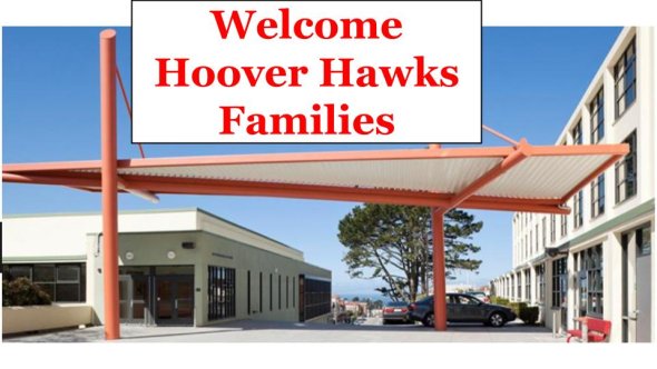 View of the entrance to Hoover Middle School