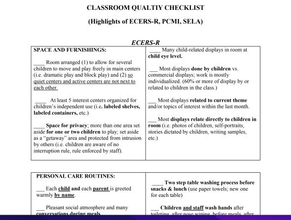 classroom environments list