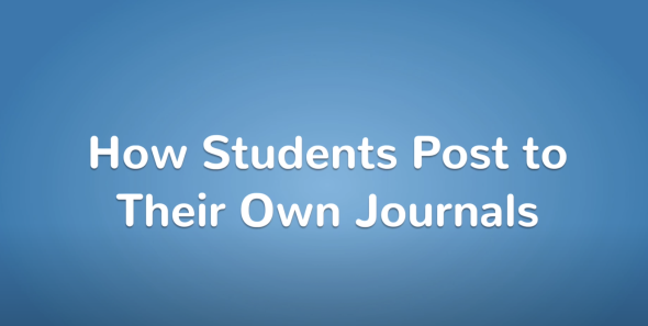 how students post to their own journals