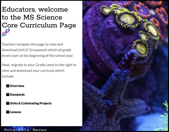 MS curriculum page picture