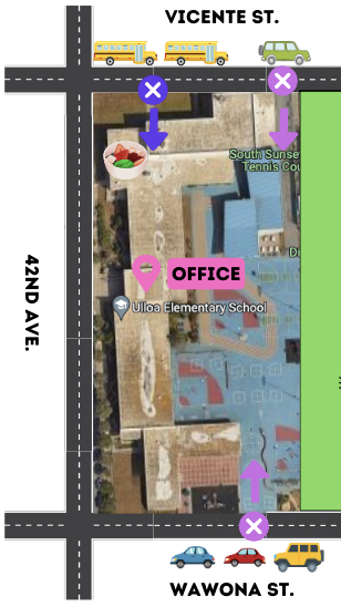 Map for Student Drop Off