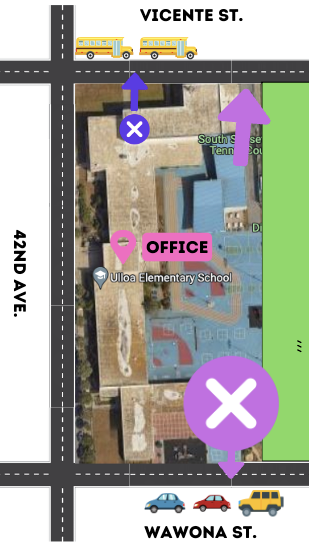 Map of Student Pick Up