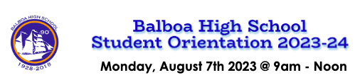 Student Orientation Balboa