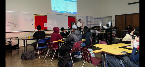 Mr. Sullivan teaching his College & Career Class about Credit and Credit Cards