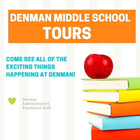 Poster for Denman Middle School Tours