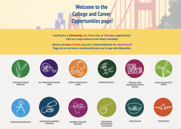 College & Career Opportunities Page