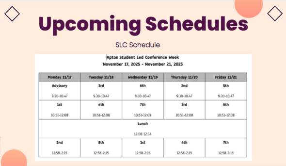 Aptos SLC week Schedule