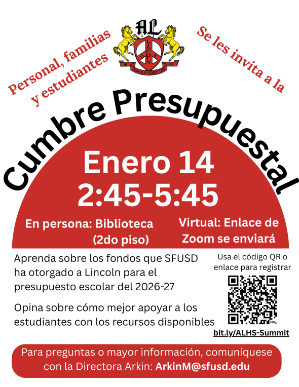 Spanish flyer for ALHS SSC Summit 1-14-26