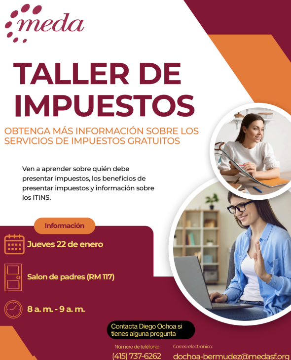 Workshop flyer - taller de impuestos (dochoa-bermudez@medasf.org