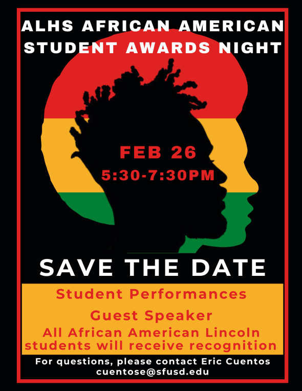 Save the Date Flyer for AA Awards Night - Lincoln