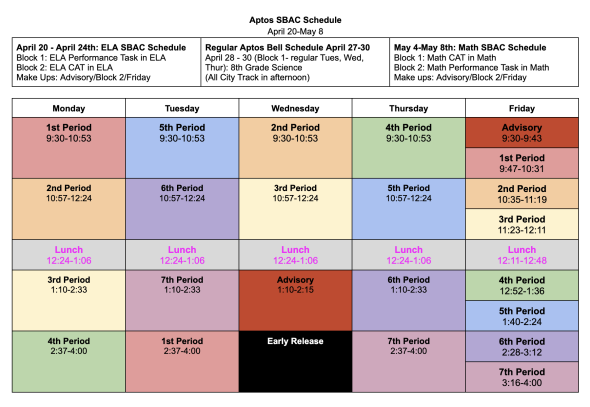 2026 SBAC Schedule