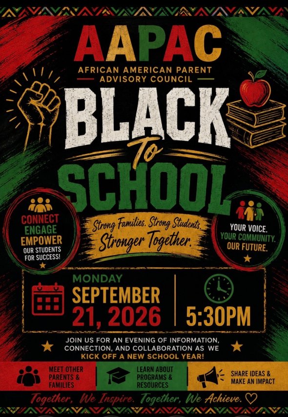 Black to school ngiht flyer - aapac meeting 9/21, 5:30pm