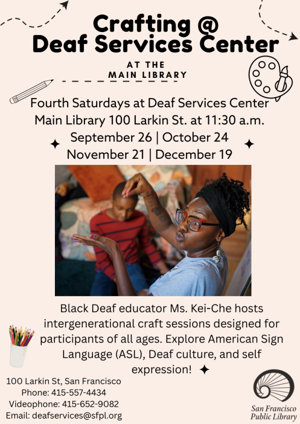 Crafting at Deaf Services Center