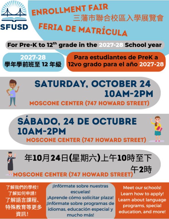 2027-28 Enrollment Fair Flyer