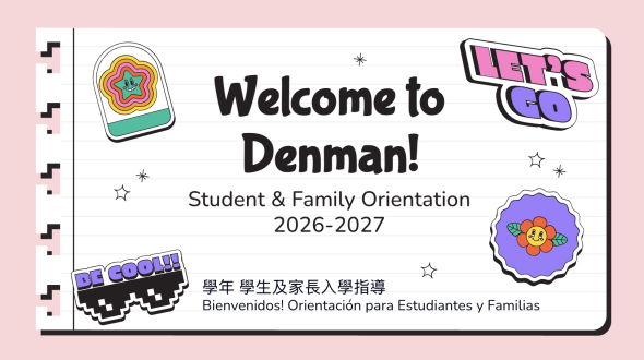 First slide of student/family orientation deck