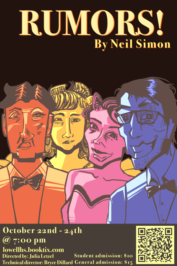 Rumors! playing at LHS October 22, 23, and 24 at 7PM