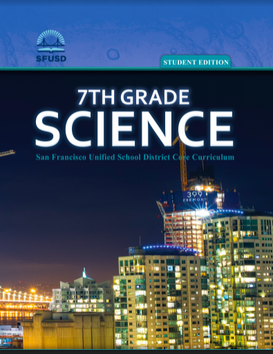 cover of 7th grade science textbook