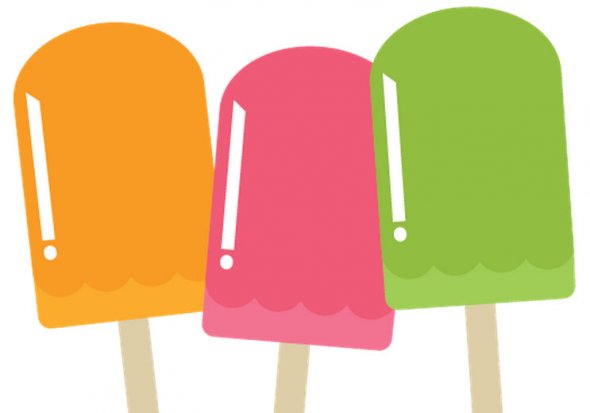 Animated image of ice cream cones and popsicles