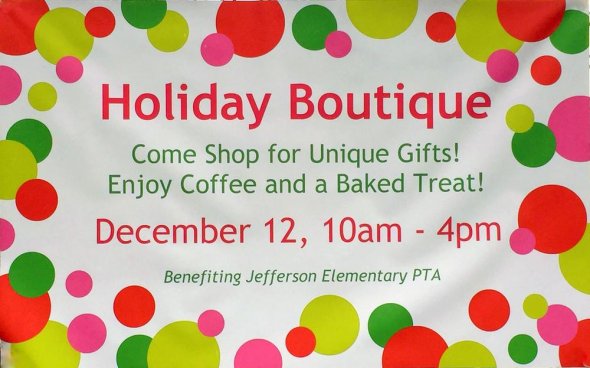 Poster for Jefferson holiday boutique 2015