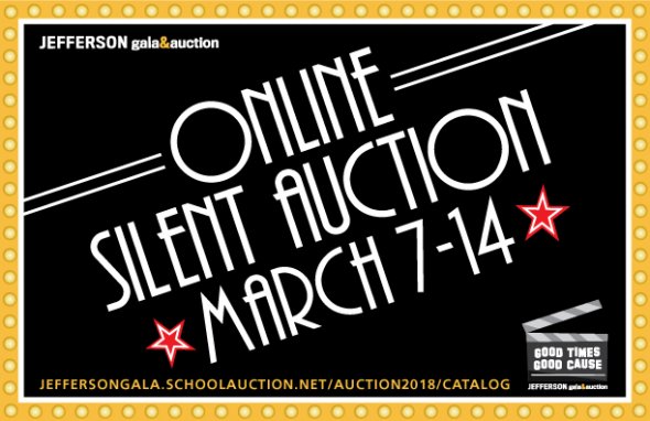 Even poster for Jefferson online auction