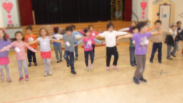 children in dance class