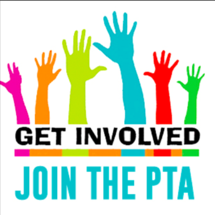 Infographic of a flyer that says, "Get involved, Join the PTA