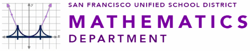 This is a logo of the SFUSD Mathematics department. 