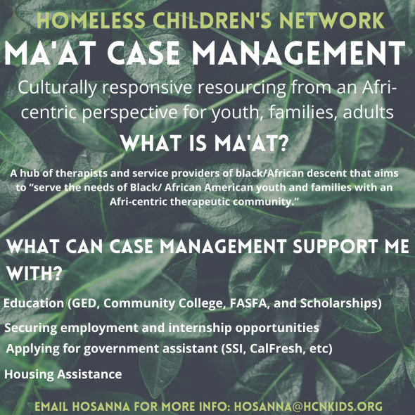 Ma'at Case Management Info