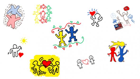 Keith Haring Inspired Drawings