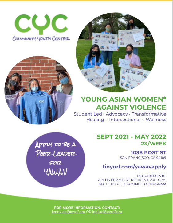 Young Asian Women Against Violence Flyer 